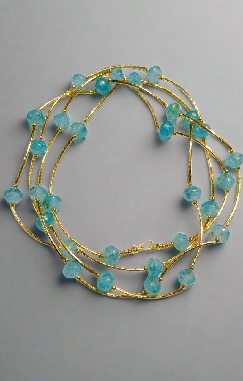 Extra long wrap necklace