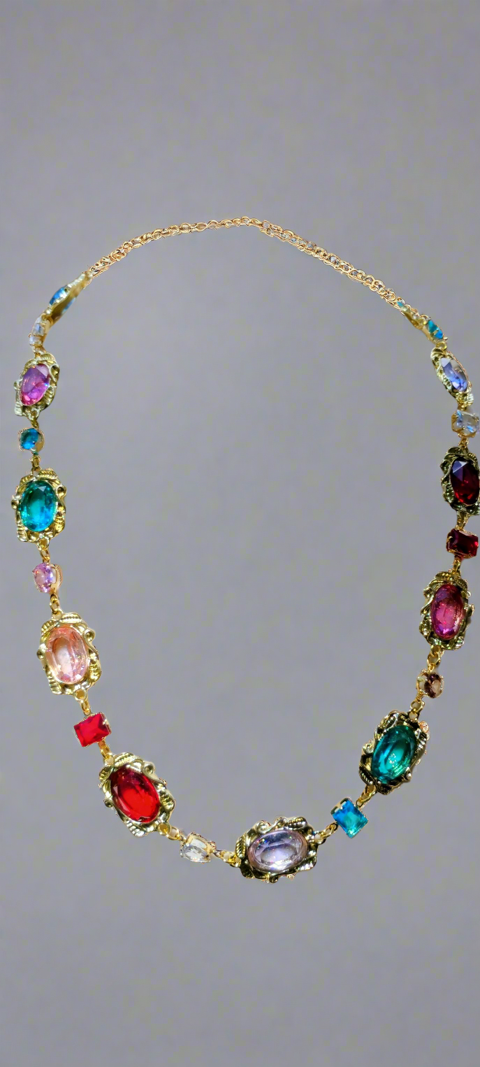 Gorgeous multi colored statement necklace