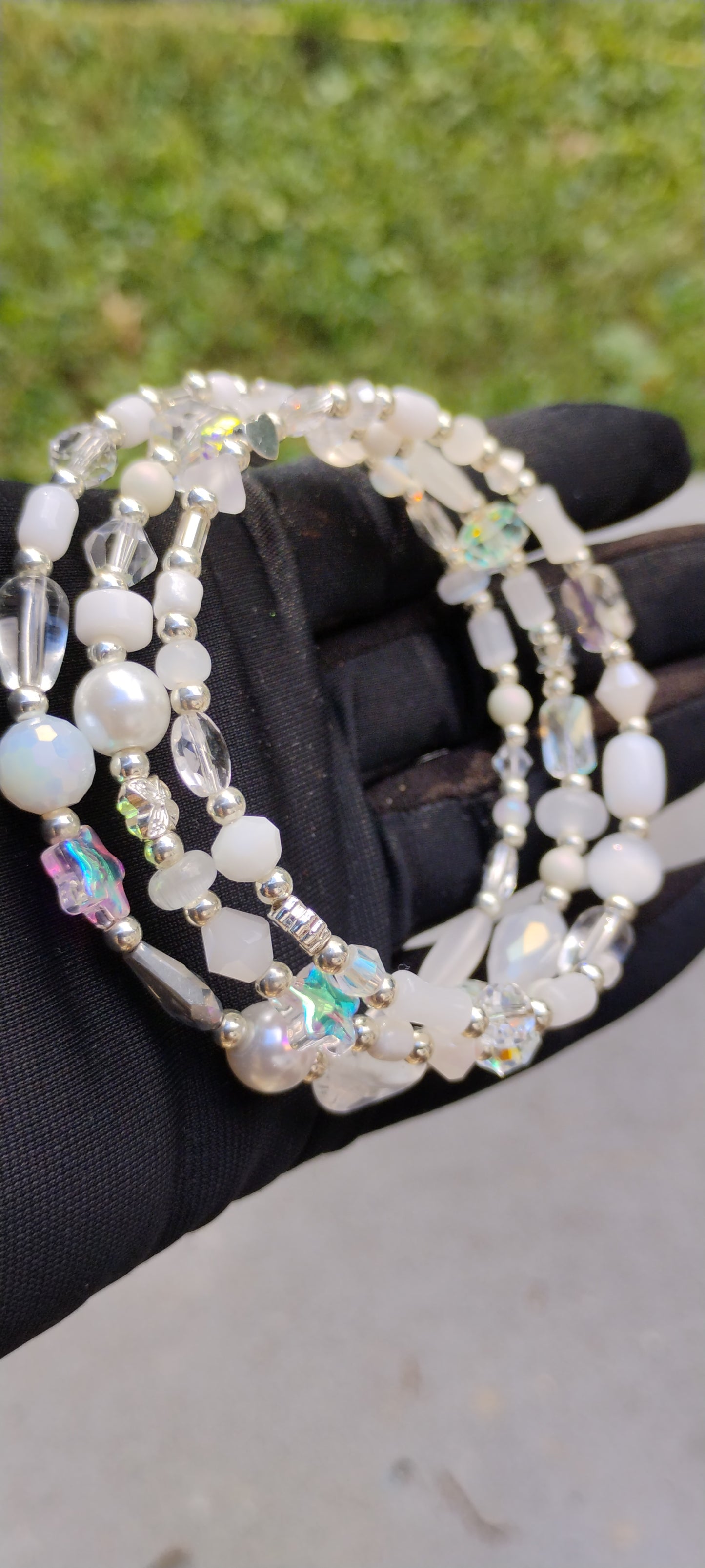 Pretty white wrap around bracelet