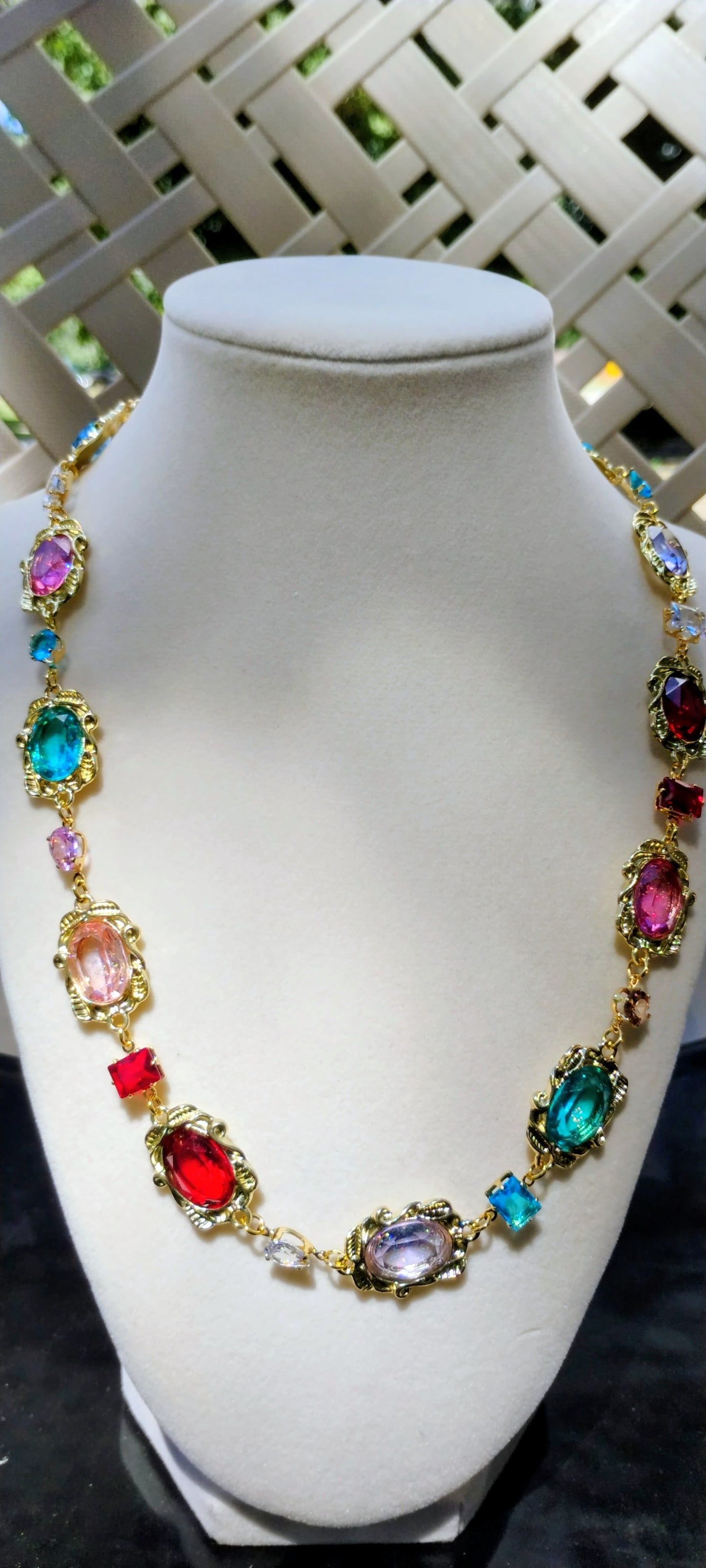 Gorgeous multi colored statement necklace