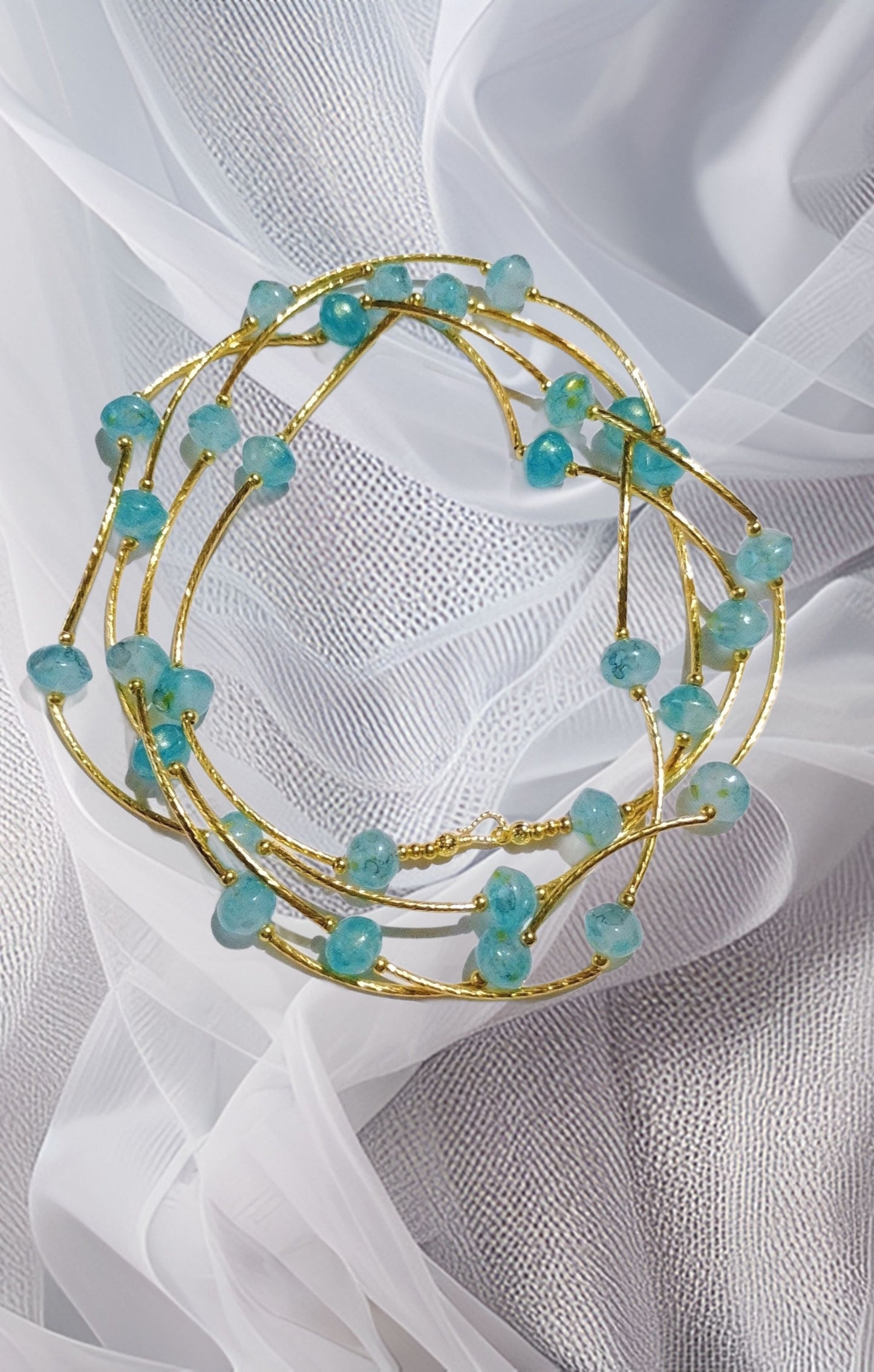Extra long wrap necklace