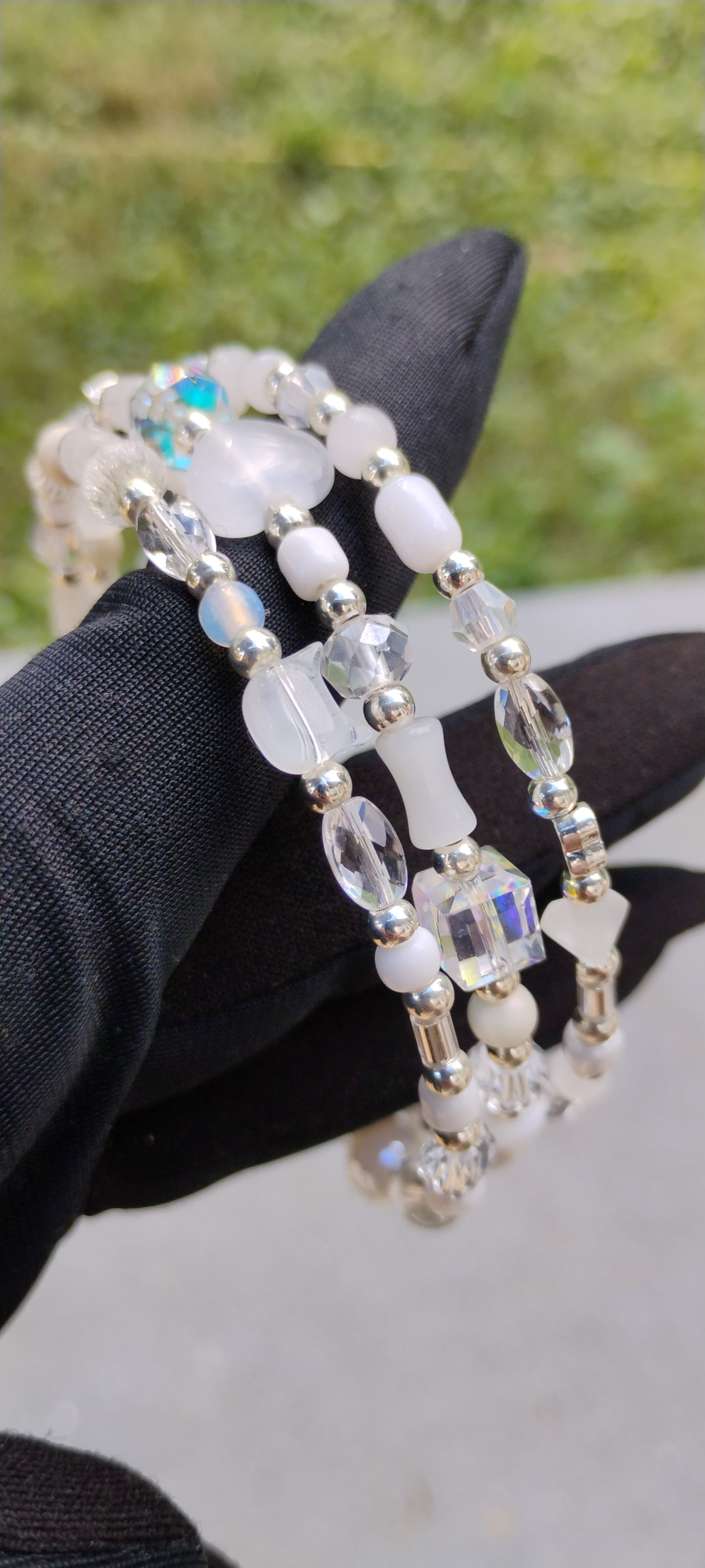 Pretty white wrap around bracelet
