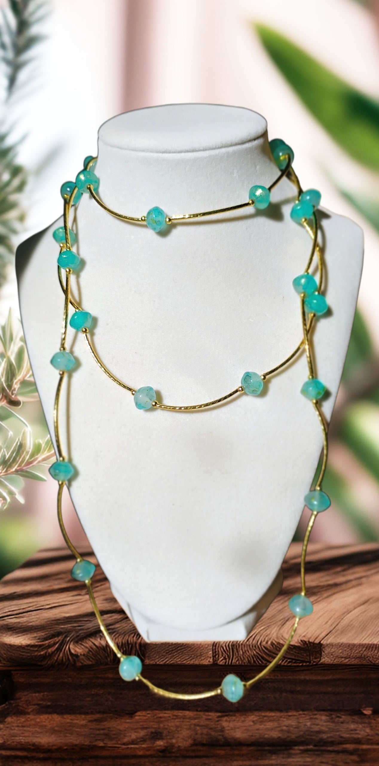 Extra long wrap necklace