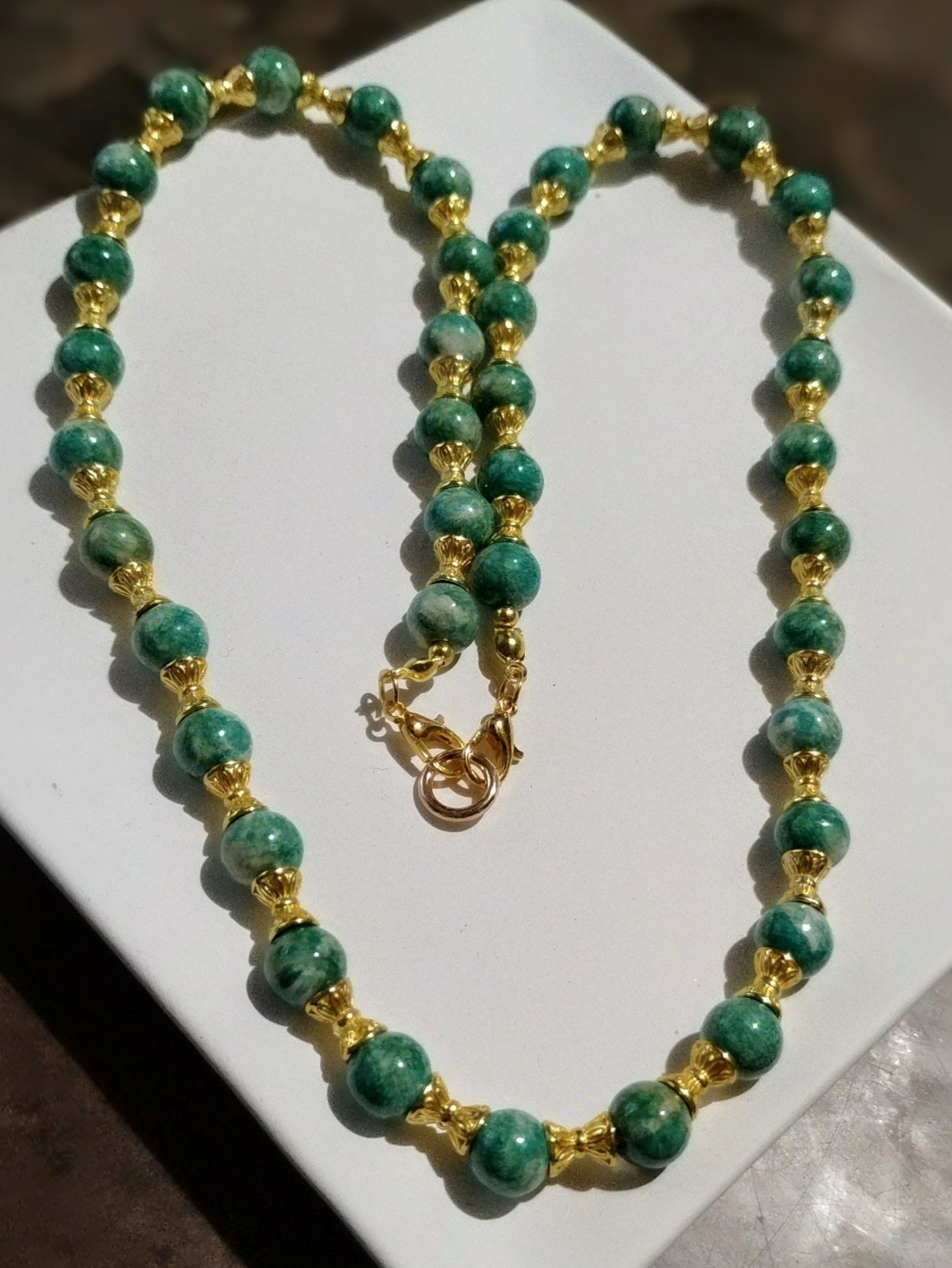 Pretty Green Marble necklace