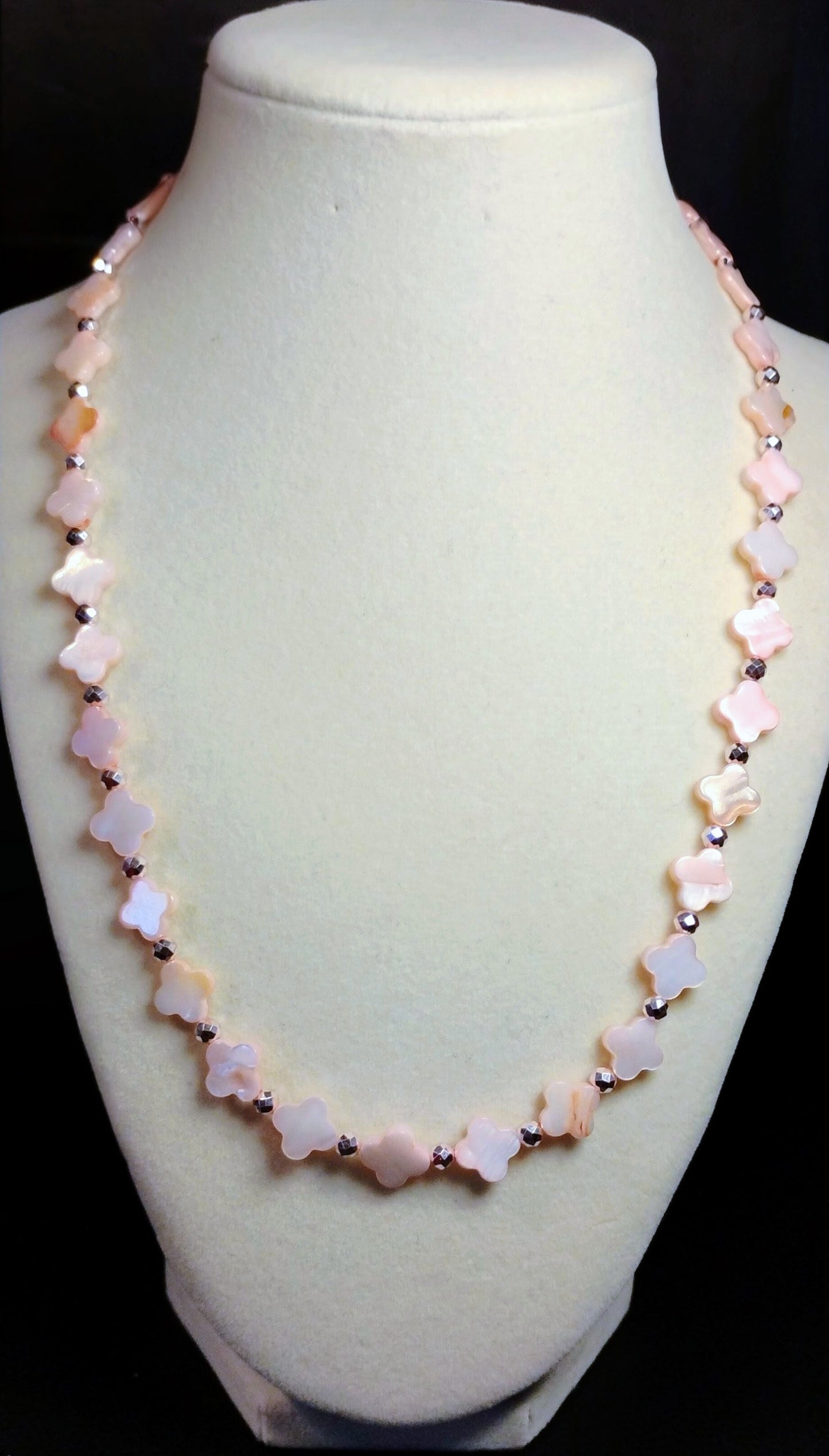 Pretty pink shell necklace