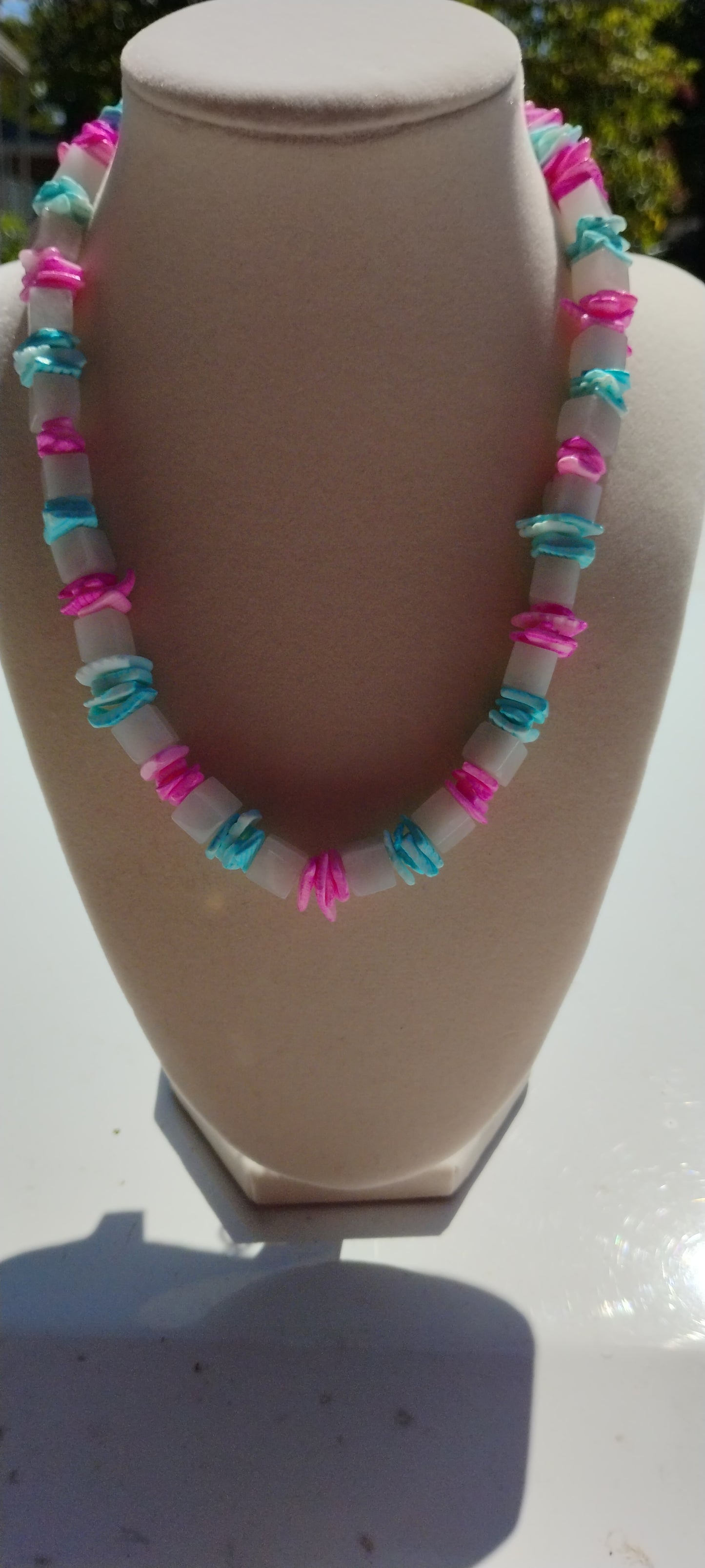 Beautiful shell and stone necklace