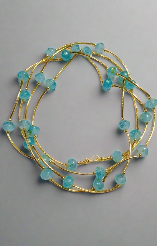 Extra long wrap necklace