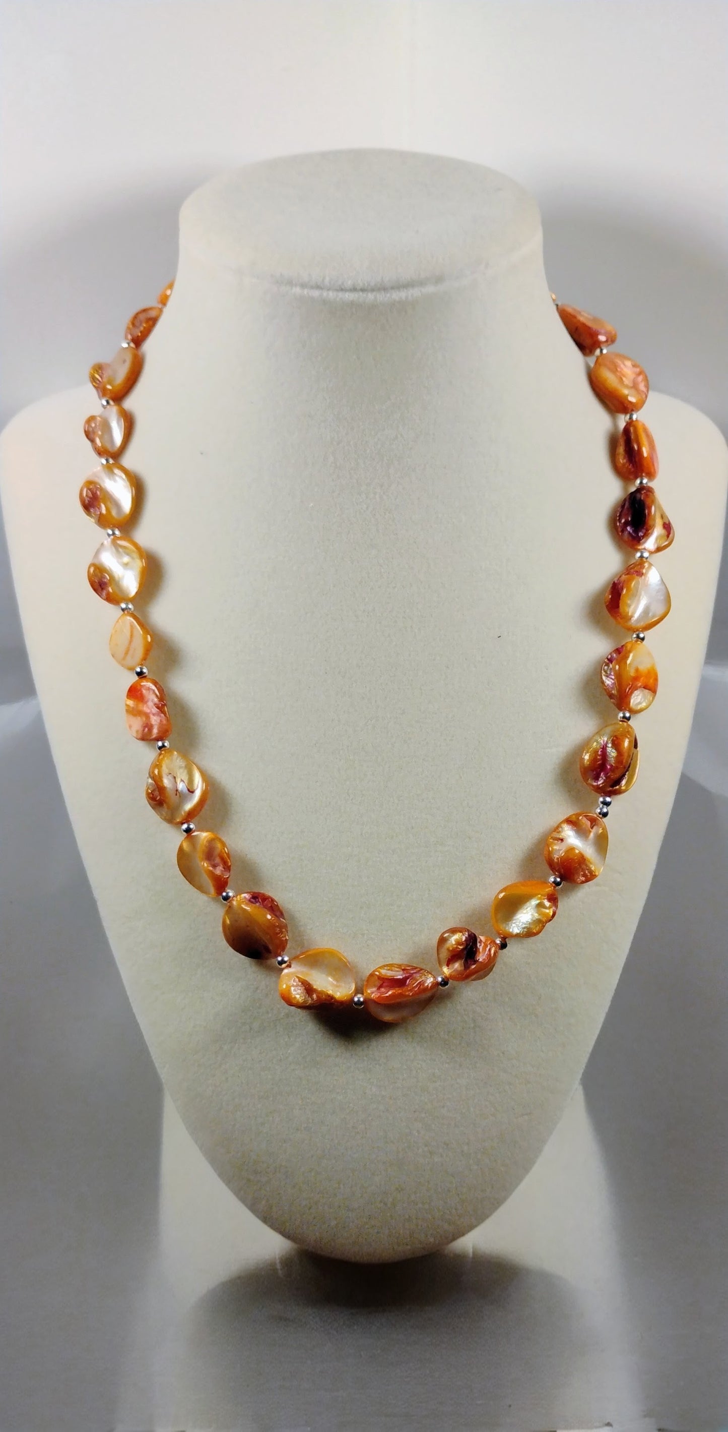 Stunning orange shell necklace