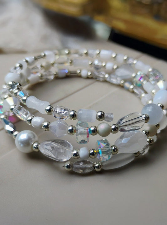 Pretty white wrap around bracelet