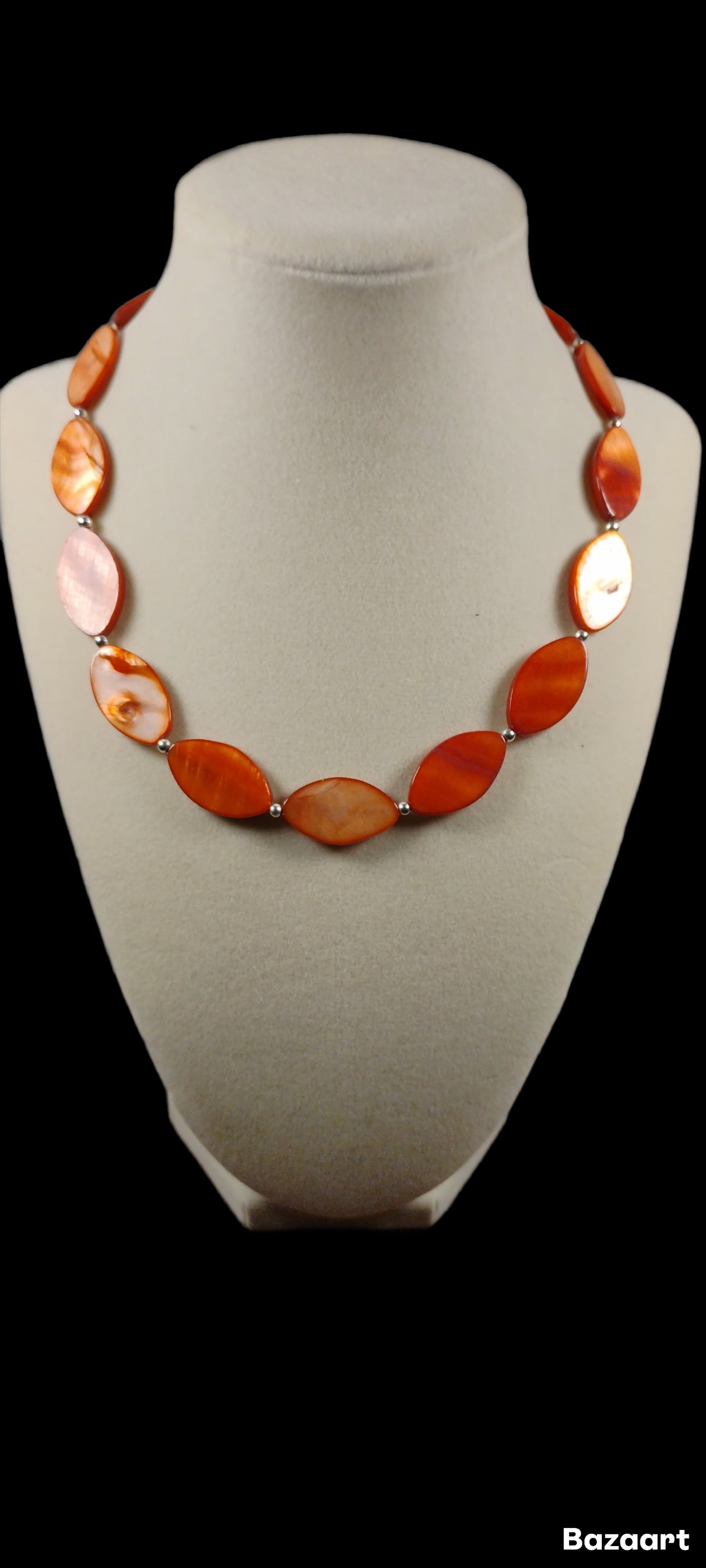 Beautiful orange shell necklace