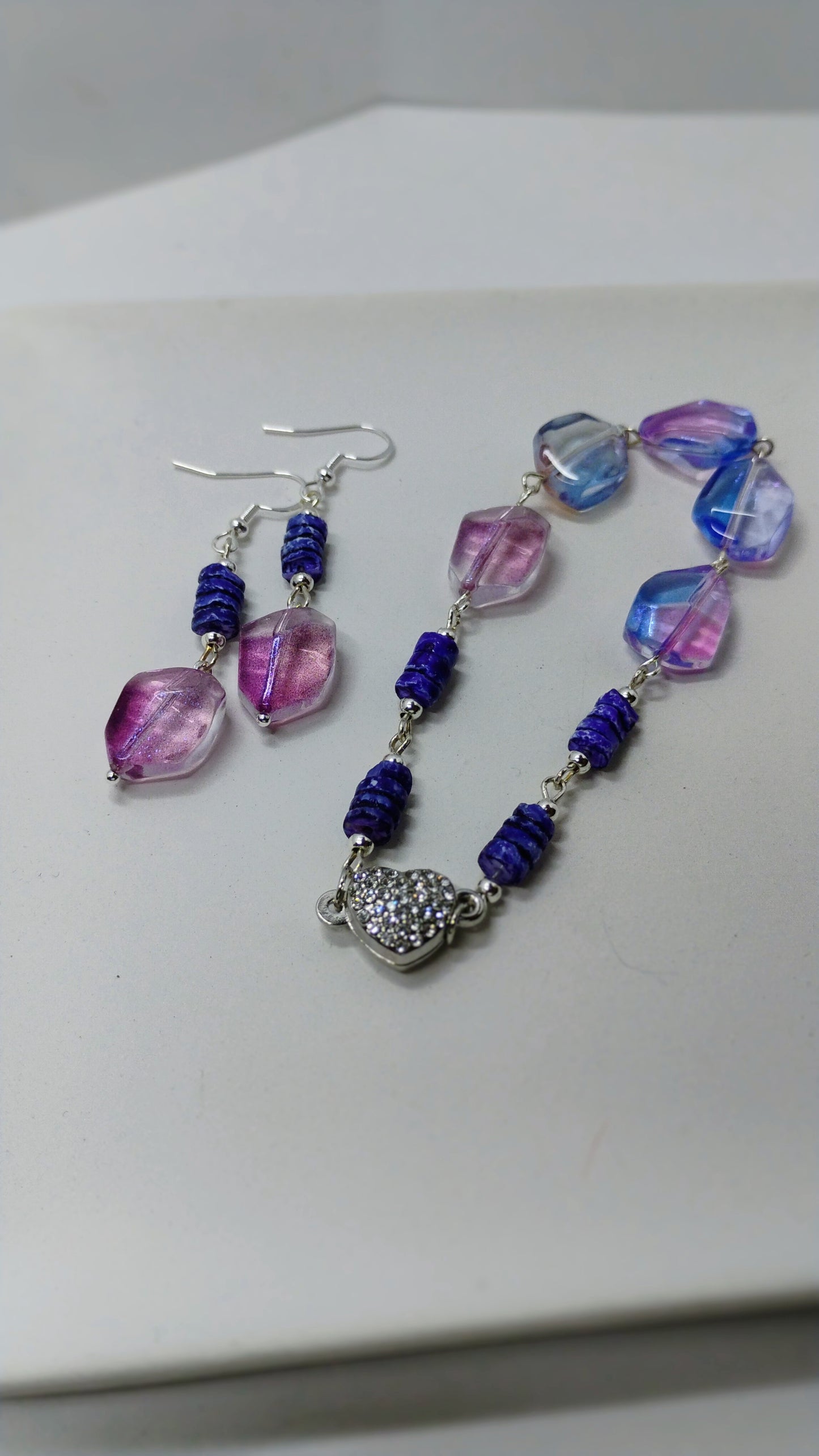 Beautiful butterfly 3 piece set earrings necklace bracelet