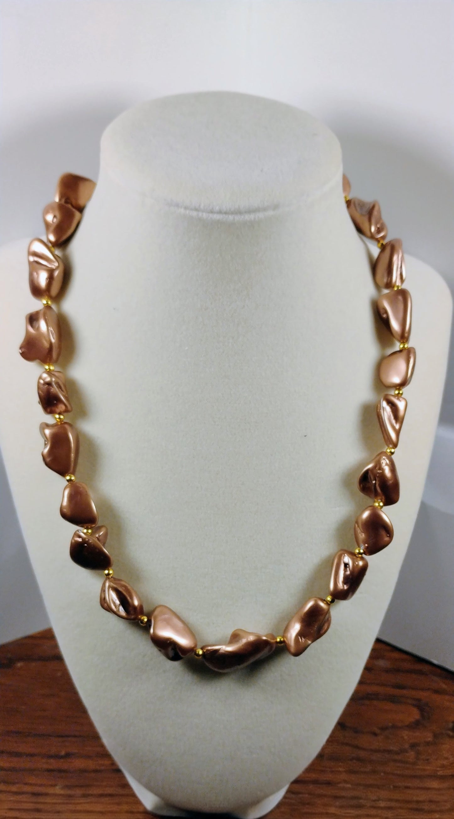 Beautiful golden shell necklace